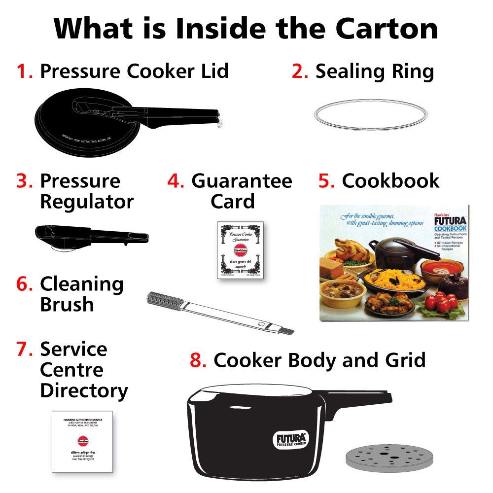 Hawkins Futura 3L Hard Anodized Aluminum Pressure Cooker - Black | Fast & Safe Cooking for Soups, Stews & Rice | Ideal for Home Kitchen & Camping