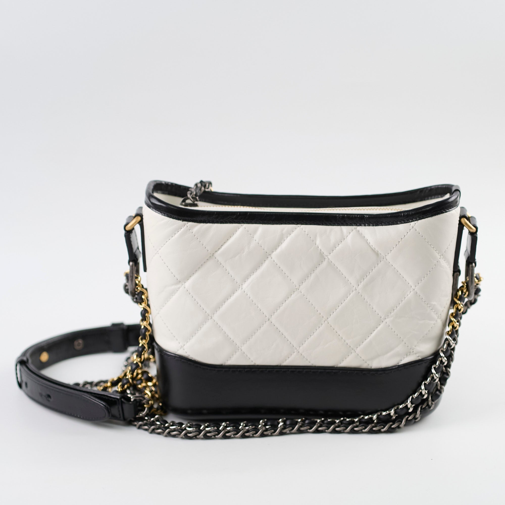 Chanel Small Gabrielle Bag in White & Black - Luxury Crossbody Handbag for Women, Perfect for Parties, Dates & Everyday Use