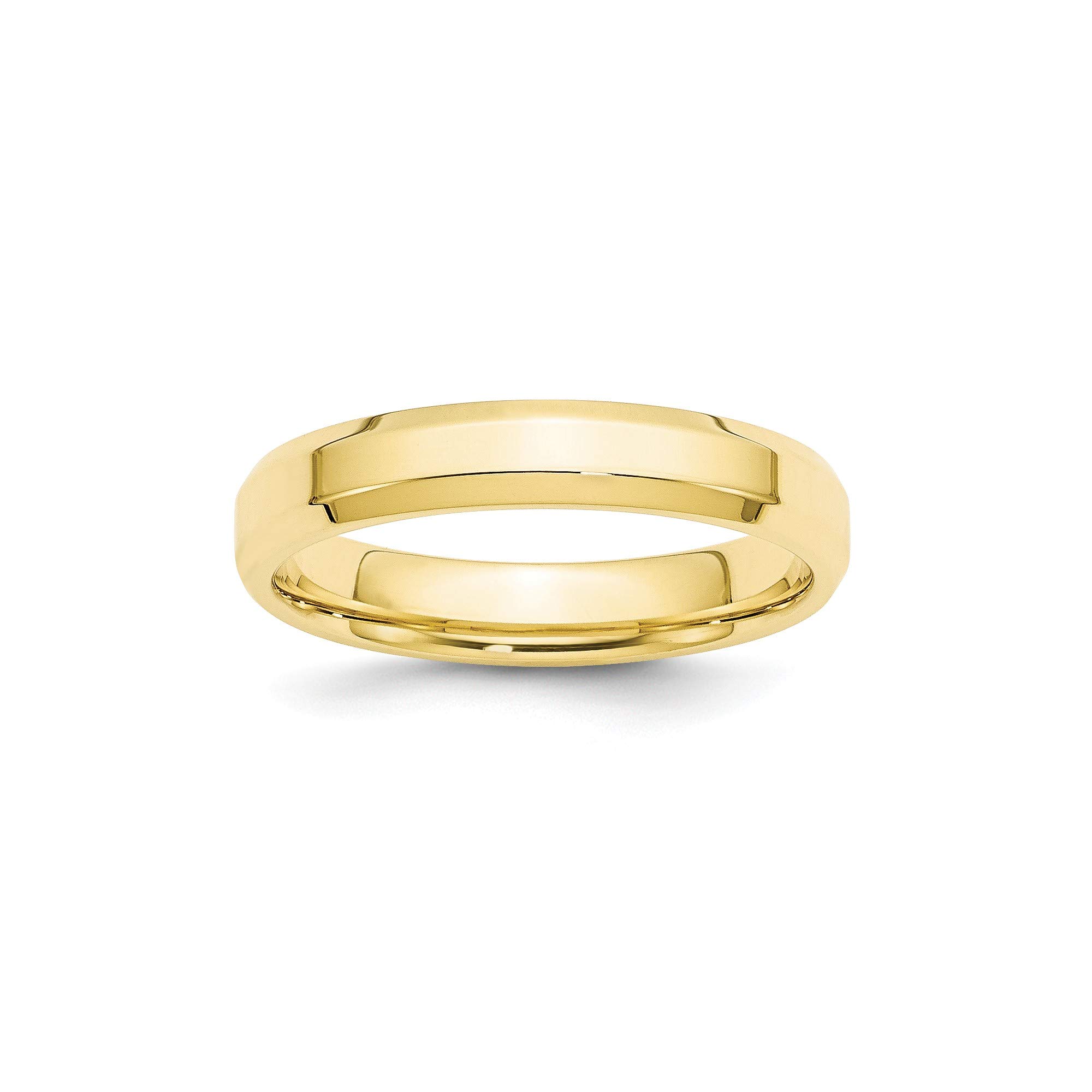 10k Yellow Gold 4mm Comfort Fit Wedding Band - Size 14 for Men