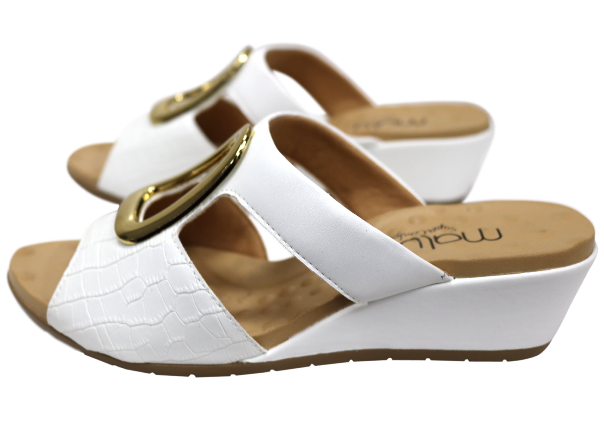 Malu Supercomfort Amosar Women's Comfort Wedge Slides - Made in Brazil - Perfect for Beach, Pool, and Casual Summer Outfits