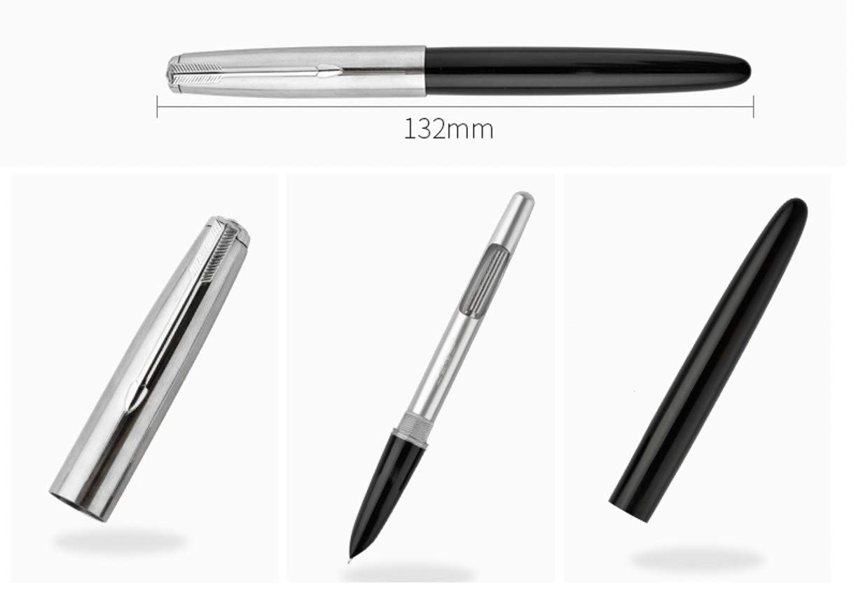 Zhongjiuyuan 9-Piece Set (3 Random Colors) 616 Carbon Fiber Fountain Pen - Premium Handwriting Pen for Office, Business & Stationery - Perfect for Writing, Journaling & Gift Giving