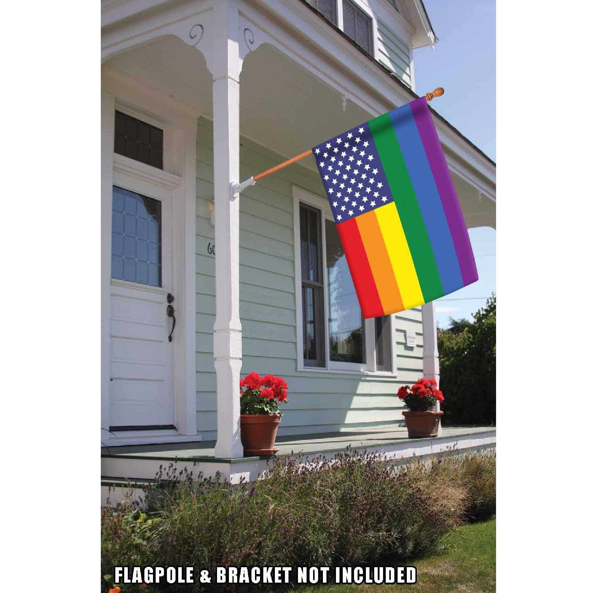 Toland Home Garden 109628 Patriotic Pride Flag - 28x40 Inch Double Sided LGBTQIA+ Garden Flag for Outdoor Yard Decoration | House Flag for Front Porch, Lawn & Patriotic Celebrations