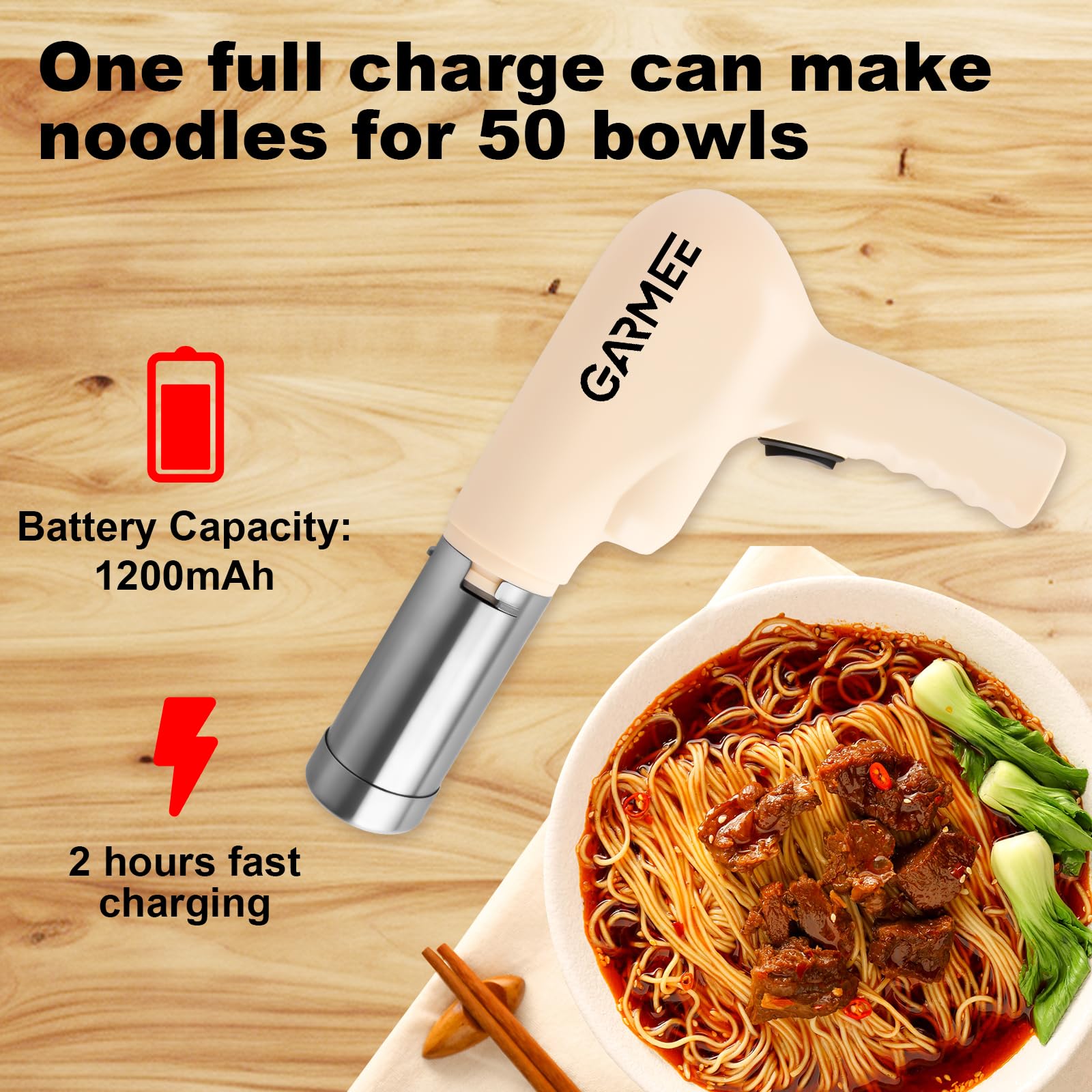 Electric Pasta Maker Machine - Automatic Noodle Maker & Spaghetti Roller for Homemade Pasta | KitchenAid Attachment Compatible | Cordless All-in-One Pasta Machine for Italian Cuisine & Family Cooking
