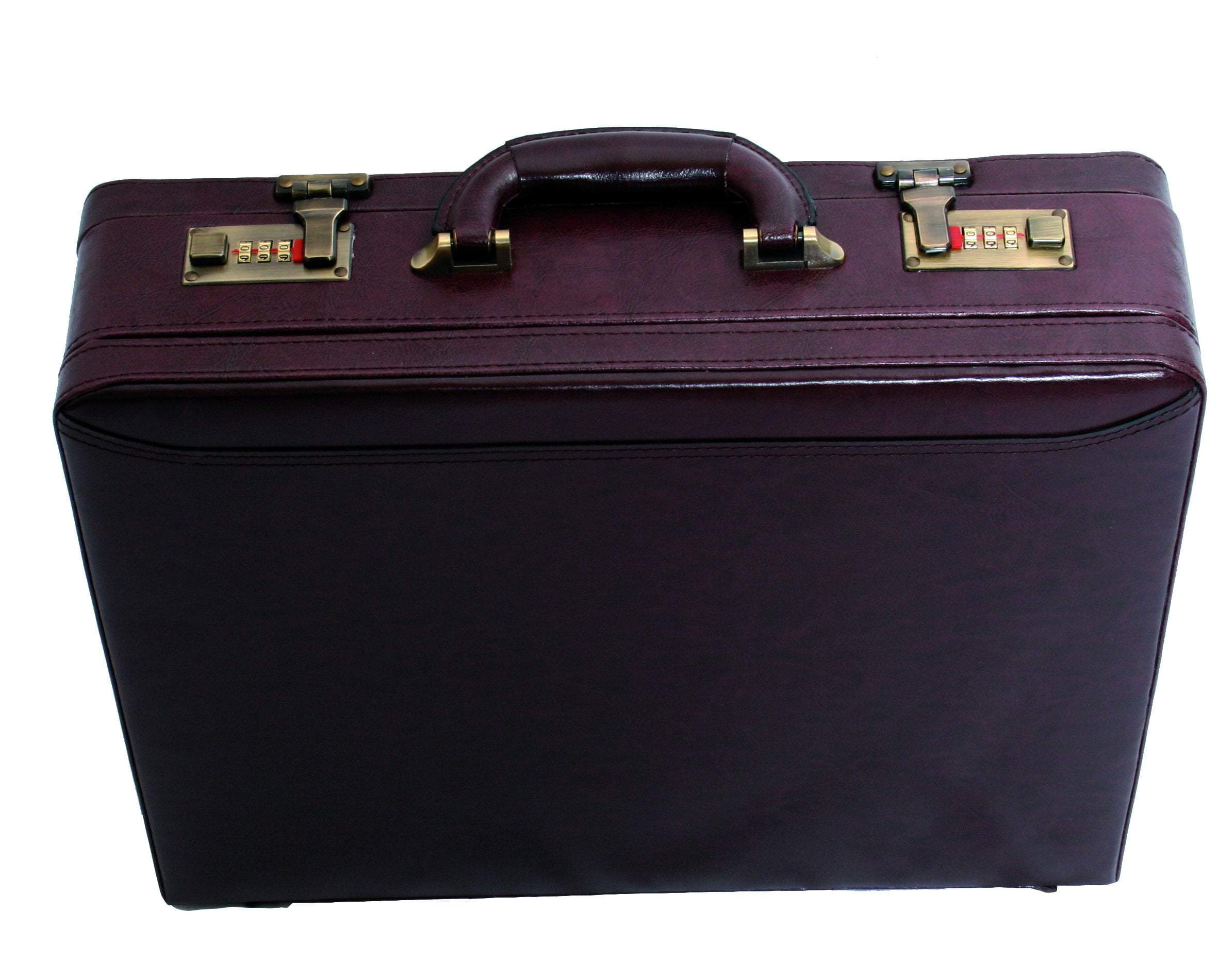Premium Avenue Executive Attache Briefcase - Genuine Leather Business Bag for Men & Women - Professional Office Work, Business Travel & Corporate Meetings (Brown)
