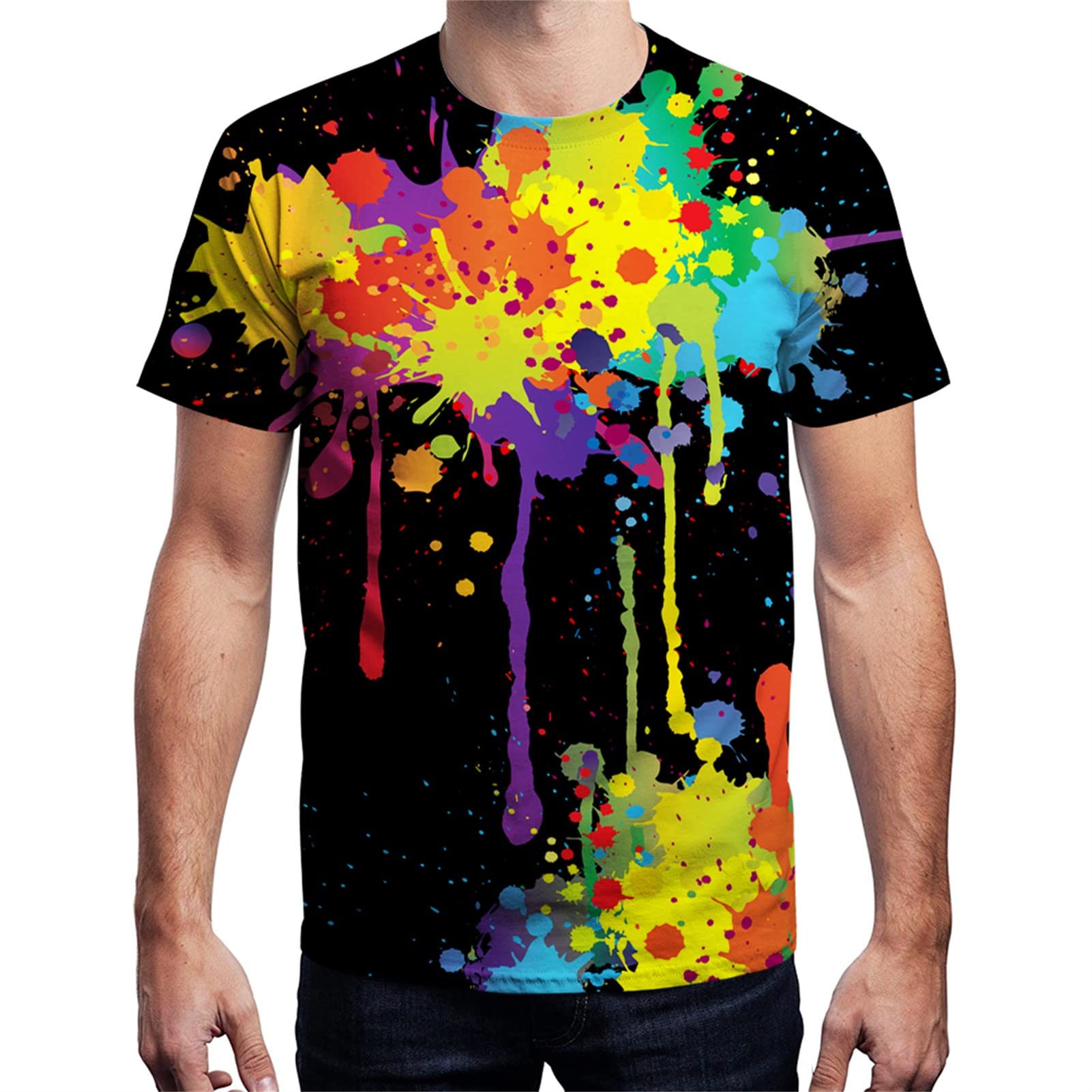 Yasswete Unisex 3D Printed Graphic T-Shirt - Short Sleeve Casual Tee for Men & Women - Perfect for Streetwear, Parties, and Everyday Fashion