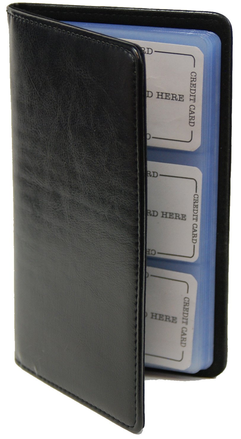 Premium MARSHAL 72-Pack Black Credit Card & Business Card Holders - Ideal for Office Organization, Networking Events & Wallet Storage