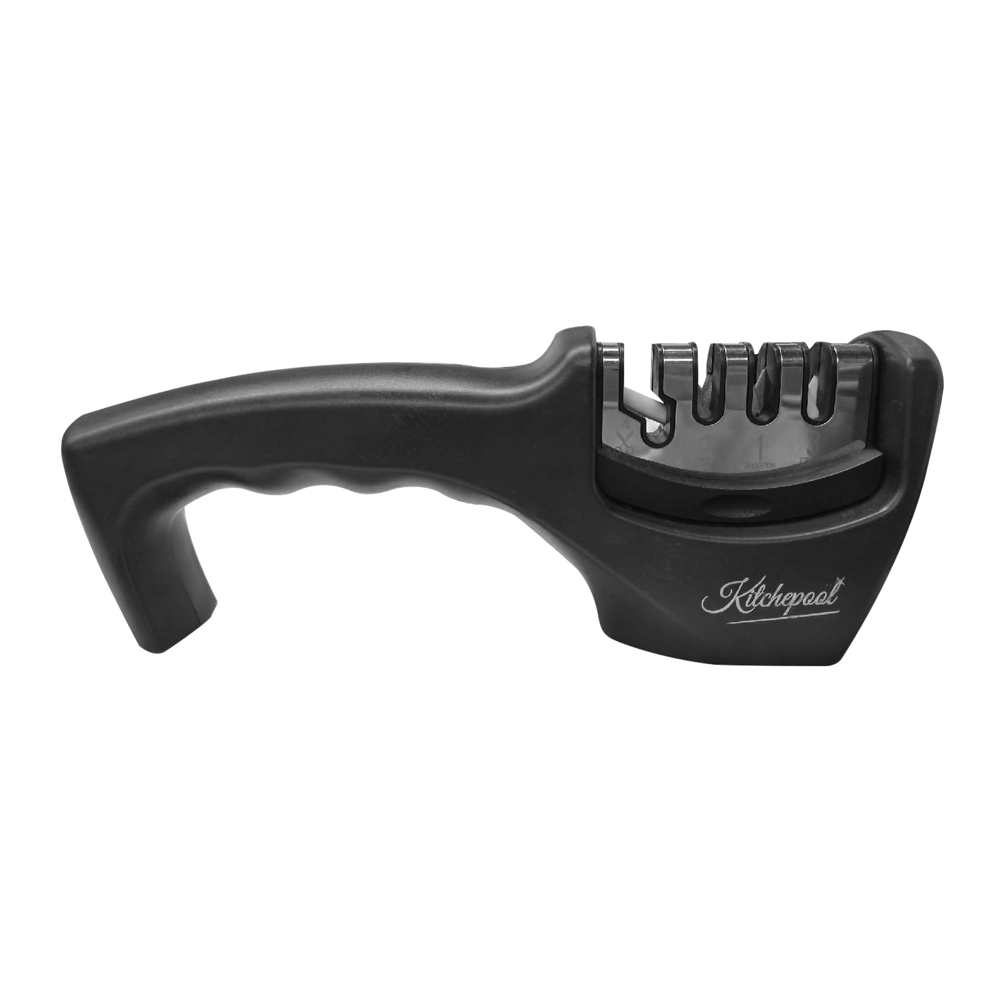 4-in-1 Professional Knife Sharpener Kit with Cut-Resistant Gloves - 3-Stage Sharpening System for Repairing, Grinding & Polishing Kitchen Knives - Perfect for Home Chefs, Camping & Outdoor Cooking