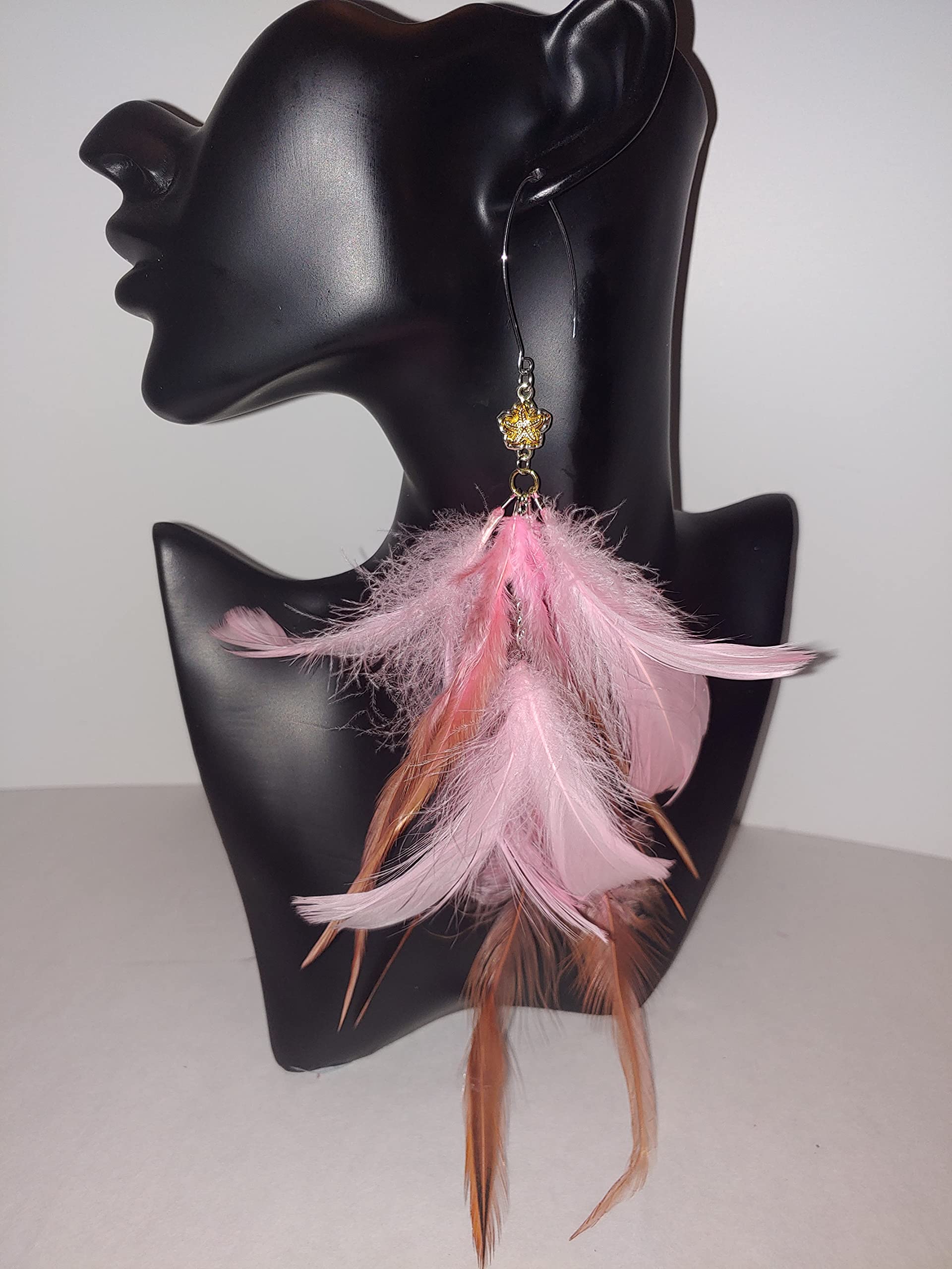 Trendy Pink Shoulder Duster Earrings for Women - Elegant Long Drop Earrings for Party, Wedding & Evening Wear