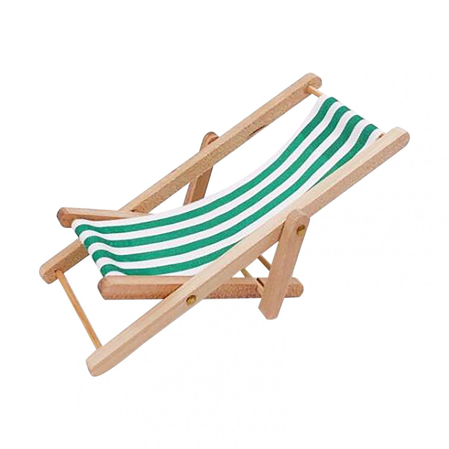 1:12 Scale SUMDUINO Mini Doll Furniture Toy - Foldable Lounge Chair Green for Dollhouse, Playhouse & Pet Shop Model Decoration | Perfect for Miniature Scenes, DIY Projects & Collectible Displays