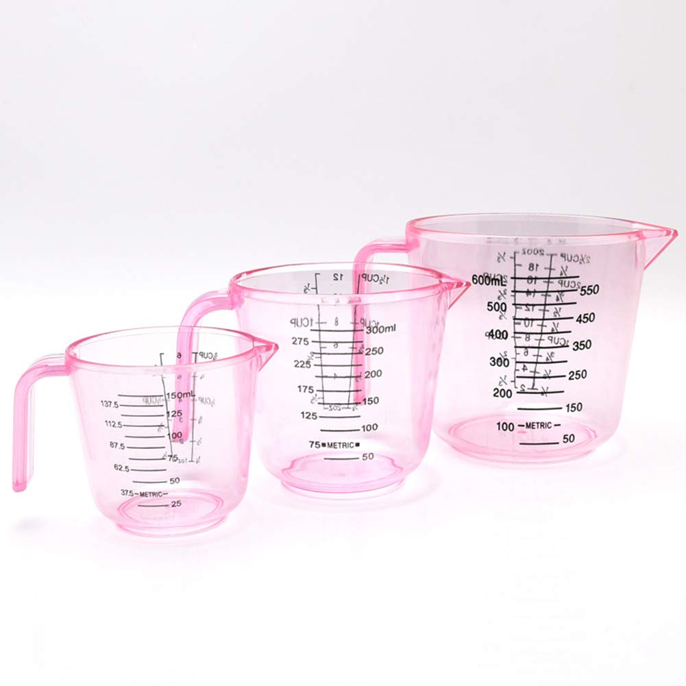 300ml Pink Measuring Cup with Handle - Kitchen Scale for Water, Milk, Eggs (150ml/300ml/600ml Options) - Perfect for Baking, Cooking & Meal Prep