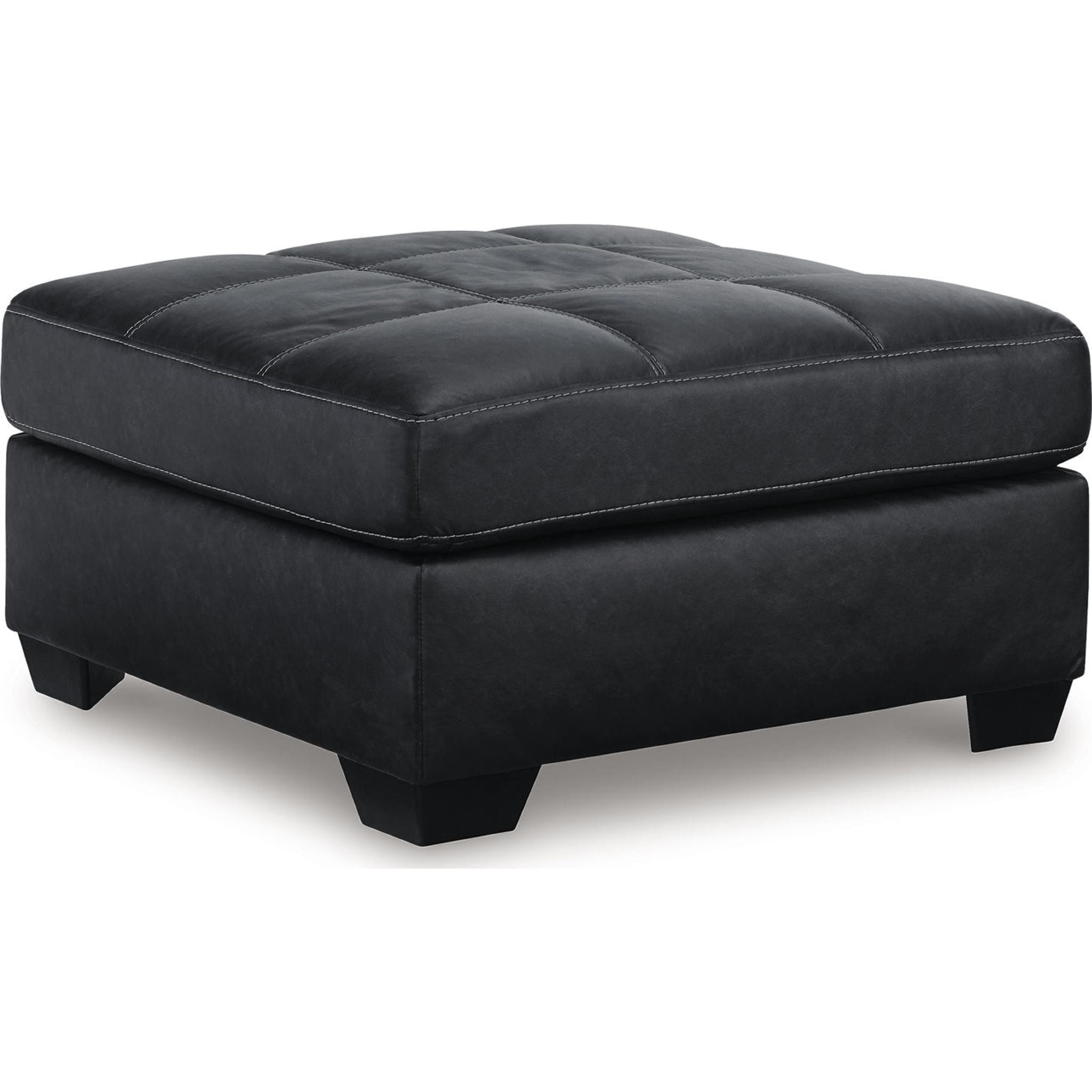 Barlin Mills Oversized Accent Ottoman - Large Round Footstool Pouf with Storage, Soft Tufted Upholstery for Living Room, Bedroom & Home Decor