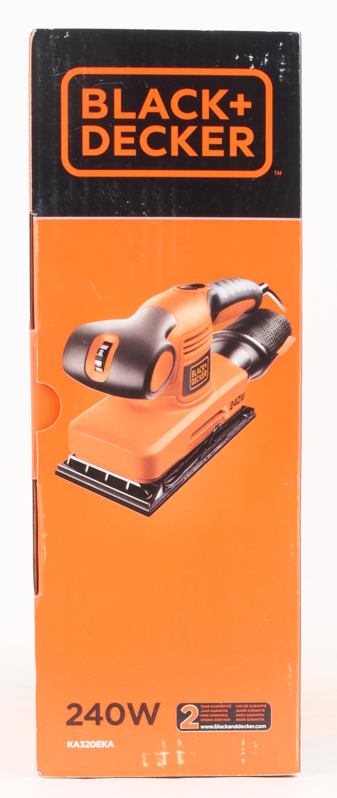 BLACK+DECKER KA320EKA Electric Power Sander - 3.0 Amp, 1/4 Sheet Palm Sander with Dust Collection - Perfect for Woodworking, Sanding Furniture, DIY Home Projects & Smoothing Surfaces