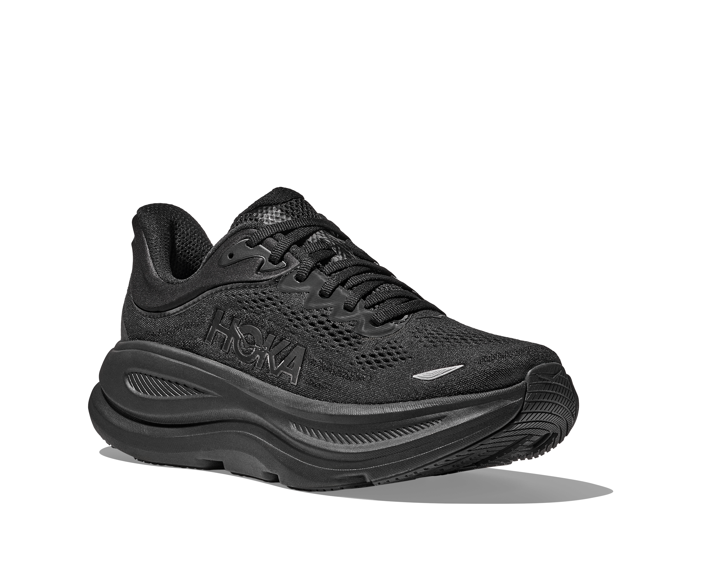 Hoka Women's Bondi 9 Running Shoes - BBLC Black/Black - Cushioned Comfort for Long Distance Running & Walking