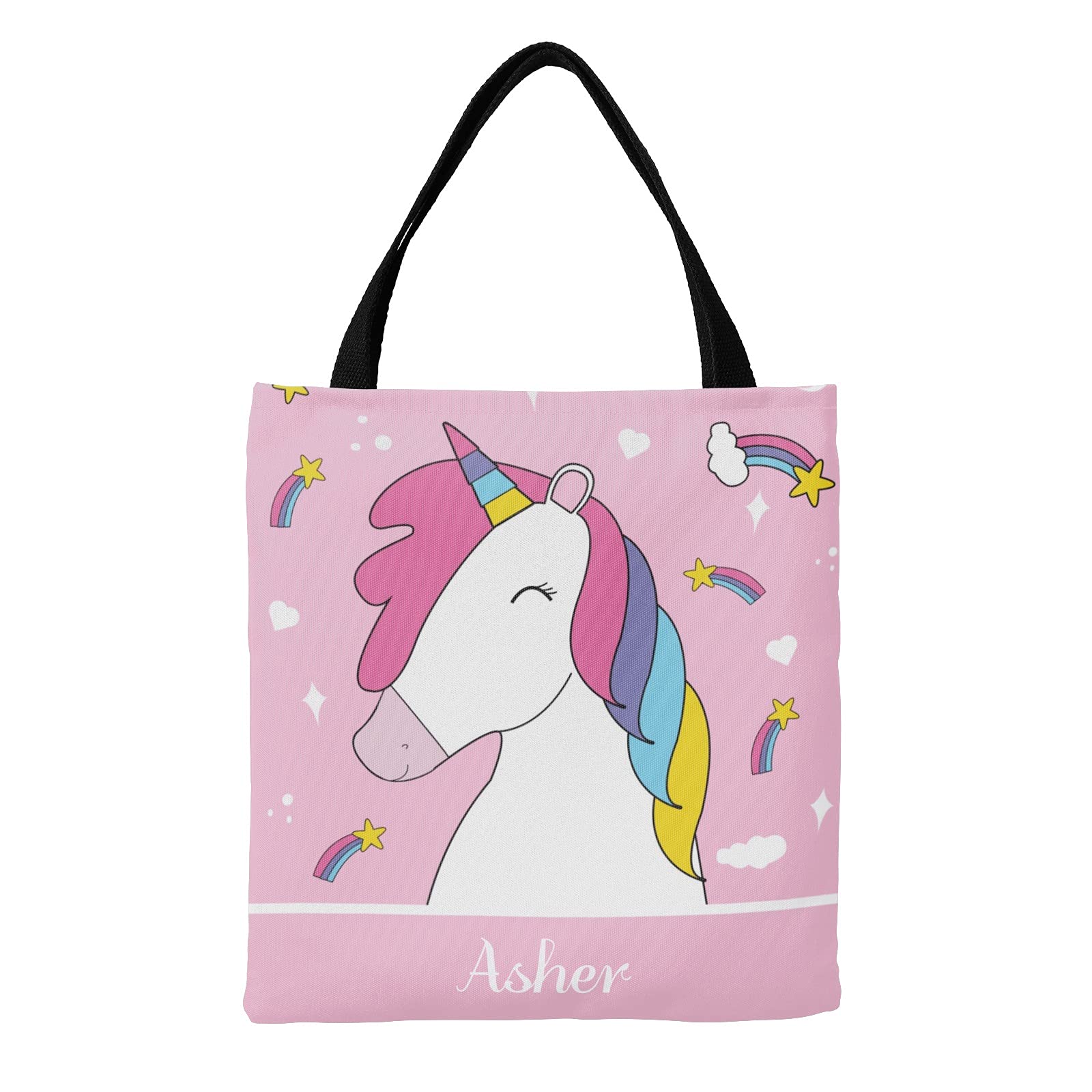 Stylish Pink Personalized Canvas Tote Bag - Eco-Friendly Reusable Shopping Bag for Women, Travel, School & Work | Perfect Gift for Her, Mom or Friend | Great for Groceries, Beach Trips & Daily Errands