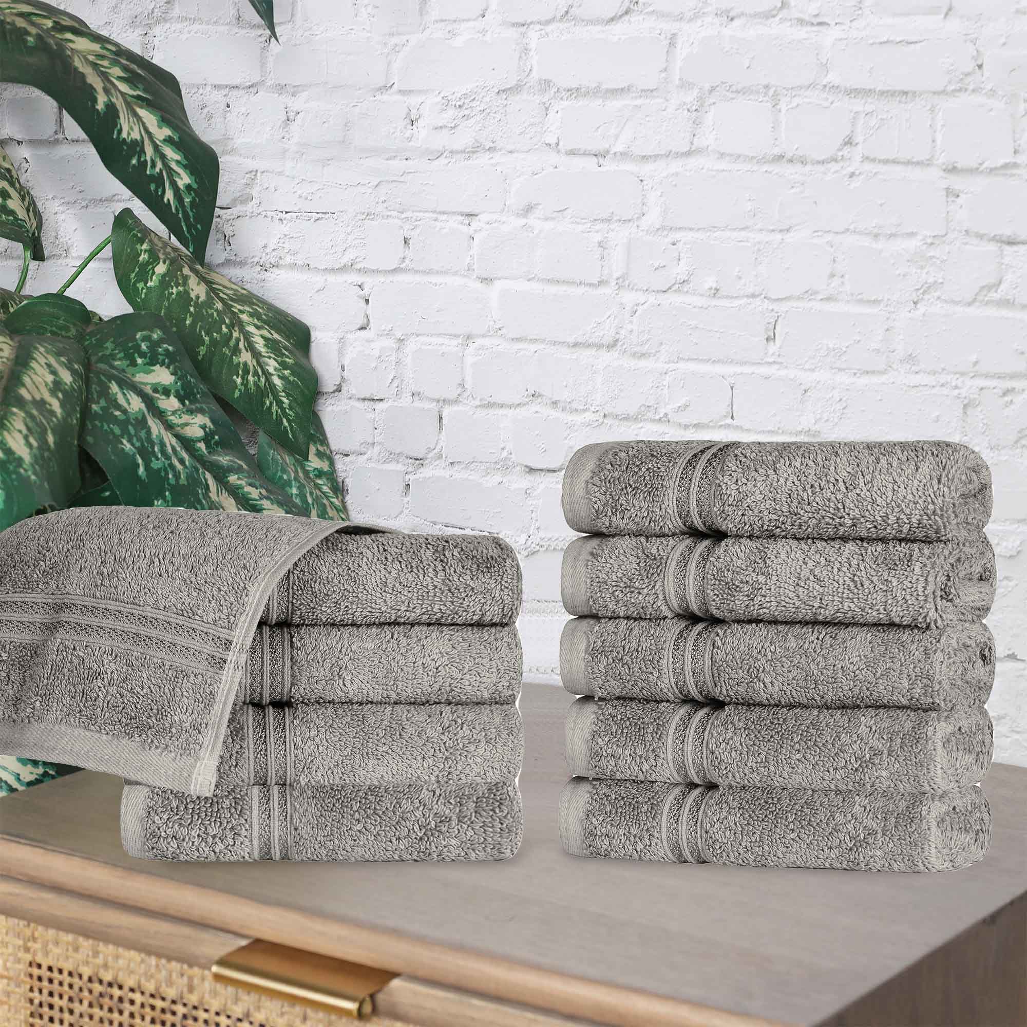 Premium Egyptian Cotton Face Towels - Ultra Soft & Highly Absorbent Bath Towel Set of 10 | Gentle for Sensitive Skin, Perfect for Spa, Gym & Luxury Bathroom Essentials