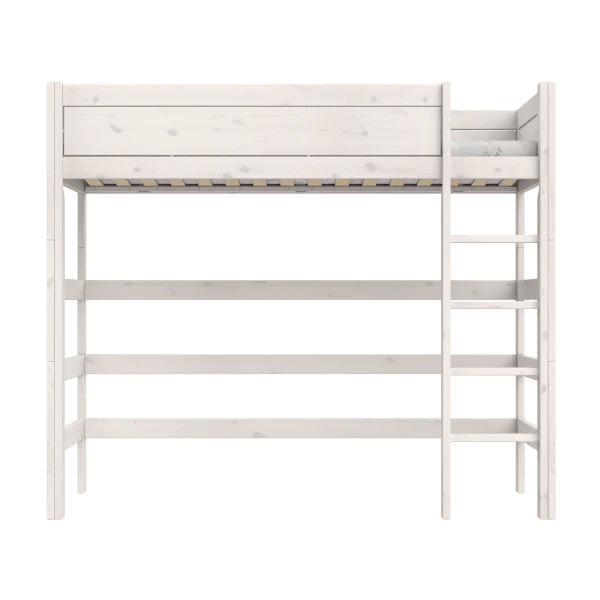 High Sleeper Bed with Ladder - 177cm Loft Bed for Teens & Adults - Space Saving Furniture for Small Rooms & Dormitories