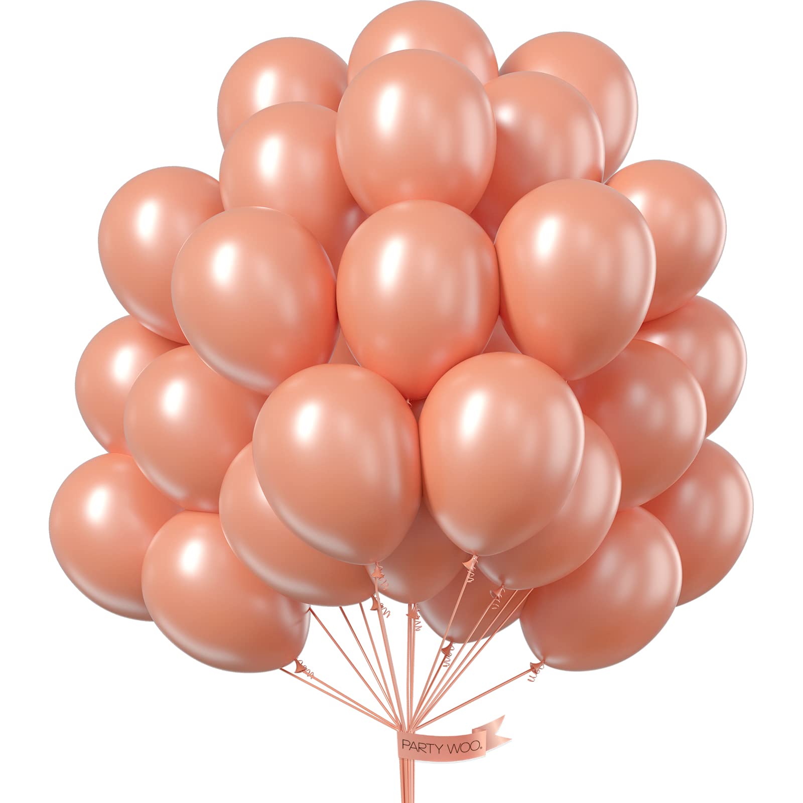 50 Pcs 12 Inch Rose Gold Pearl Latex Balloons for Party Decorations - Elegant Balloon Garland Arch Kit for Birthday, Wedding, Baby Shower & Anniversary Celebrations - Perfect for Indoor & Outdoor Events
