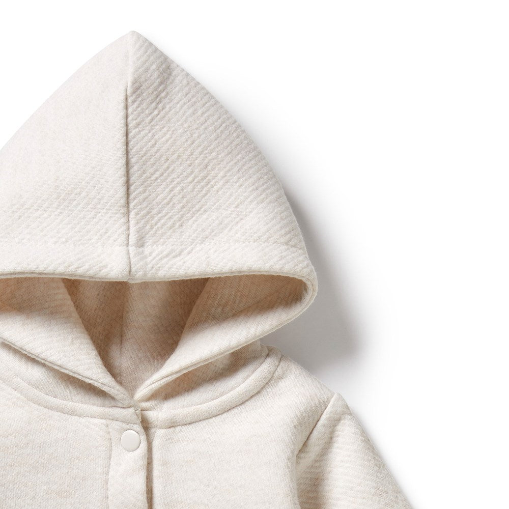 Organic Oatmeal Quilted Jacket for Women & Men - Lightweight Warm Winter Coat for Outdoor Hiking, Camping & Casual Wear
