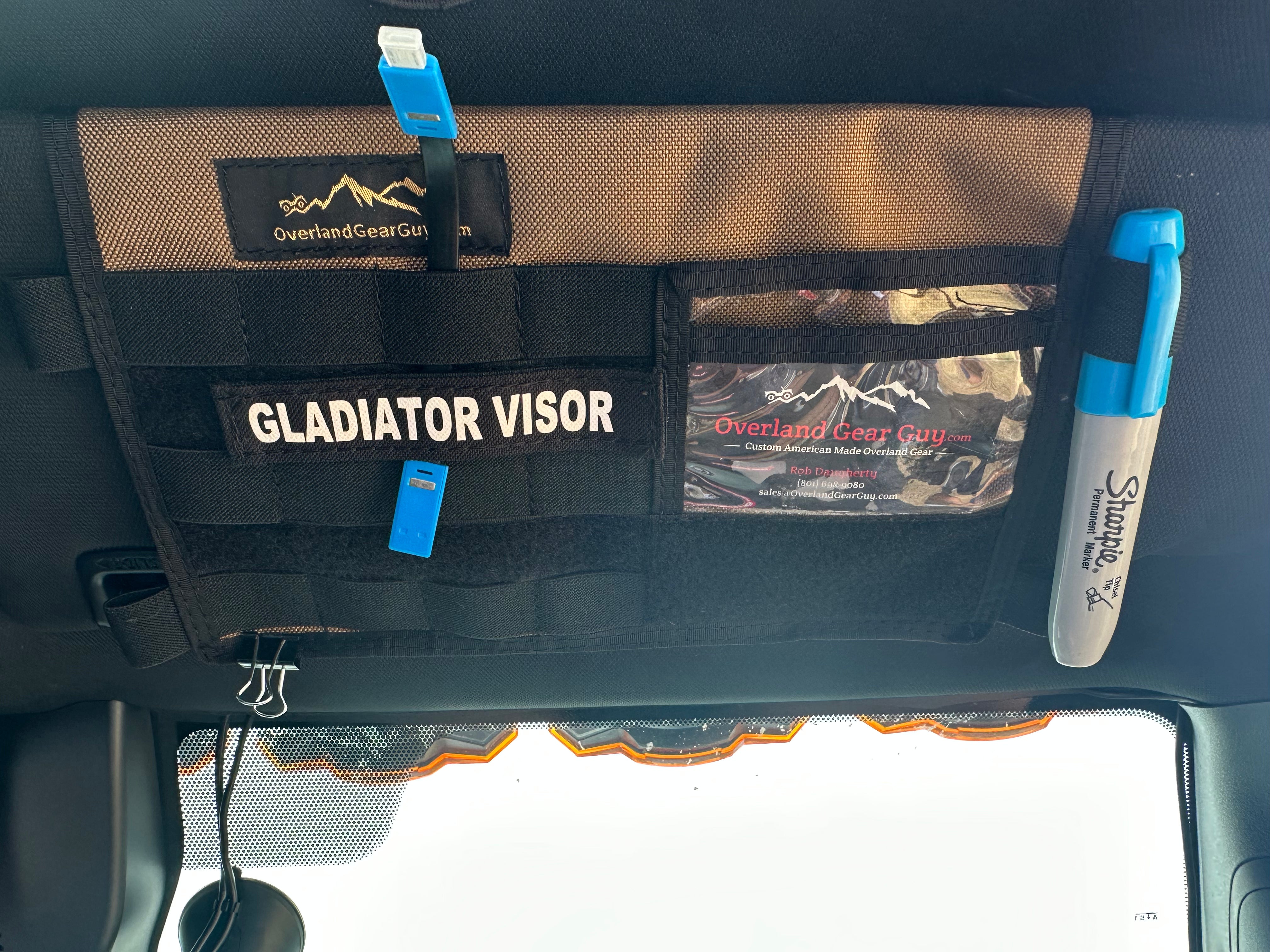 Jeep Gladiator & Toyota Tacoma MOLLE Visor Organizer - Tactical Storage for Sunglasses, Phones & Small Gear - Perfect for Off-Roading, Camping & Outdoor Adventures