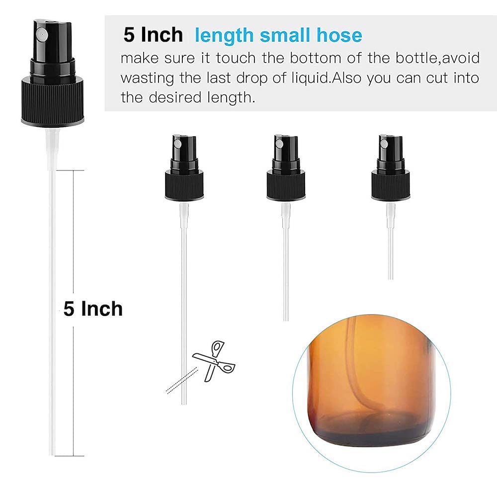 20 Pack 100ml Empty Clear Spray Bottles with Fine Mist Sprayer & Dust Cap - Small Refillable Plastic Bottles for Essential Oils, Beauty Products, Cleaning Solutions - Perfect for Home, Salon, Travel & DIY Projects