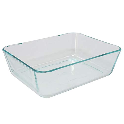 Pyrex 7212 11-Cup Rectangle Clear Glass Food Storage Container Set (2-Pack) | BPA-Free, Oven & Microwave Safe | Perfect for Meal Prep, Leftovers & Baking | Made in USA