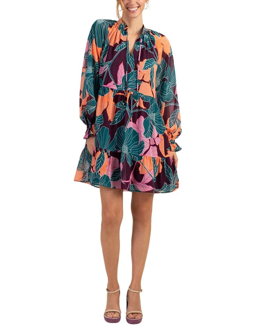 Trina Turk Women's Floral Print Shift Dress - Casual Summer Dress for Beach, Brunch & Office Wear