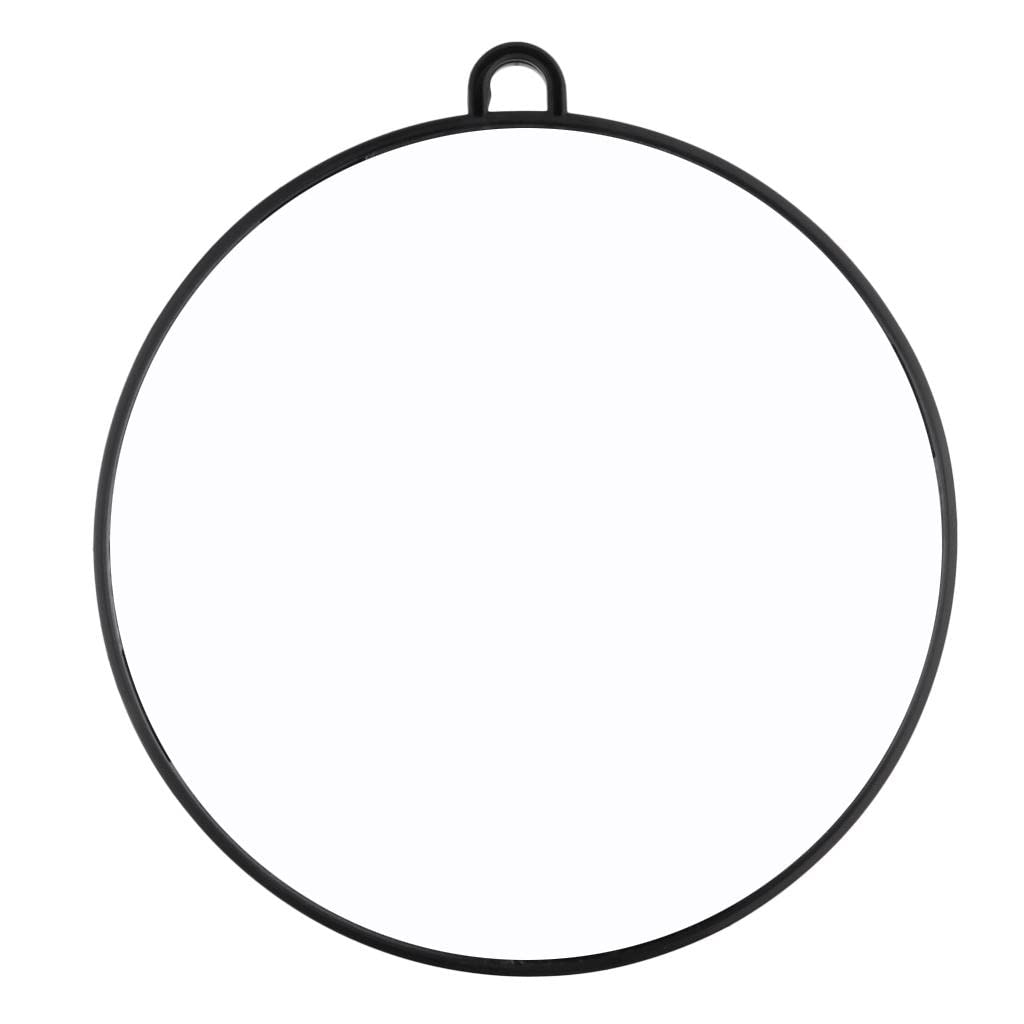 GAH Large Round Handheld Salon Mirror - Professional Hair Styling & Makeup Mirror with Stand - Perfect for Home, Salon & Travel Use