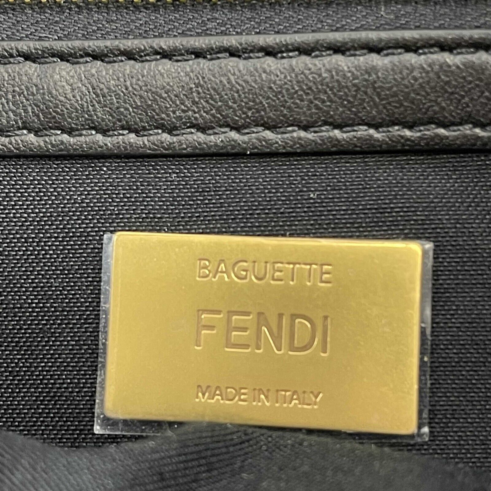 Fendi Baguette NM Zucca Embossed Leather Medium Black Handbag for Women | Luxury Designer Shoulder Bag | Perfect for Work, Evening Events & Fashion Outfits