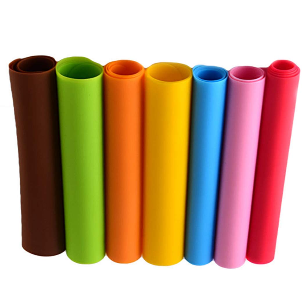 7PCS Non-Slip Silicone Baking Mats Set - Heat Resistant Insulation Table Mat, Kneading Dough Mat, Rolling Pastry Mat, Oven Mat & Soft Cutting Board for Baking, Cooking & Kitchen Counter Protection (Multicolor) - Perfect for Home Bakers, Pastry Chefs & DIY Cooking Enthusiasts