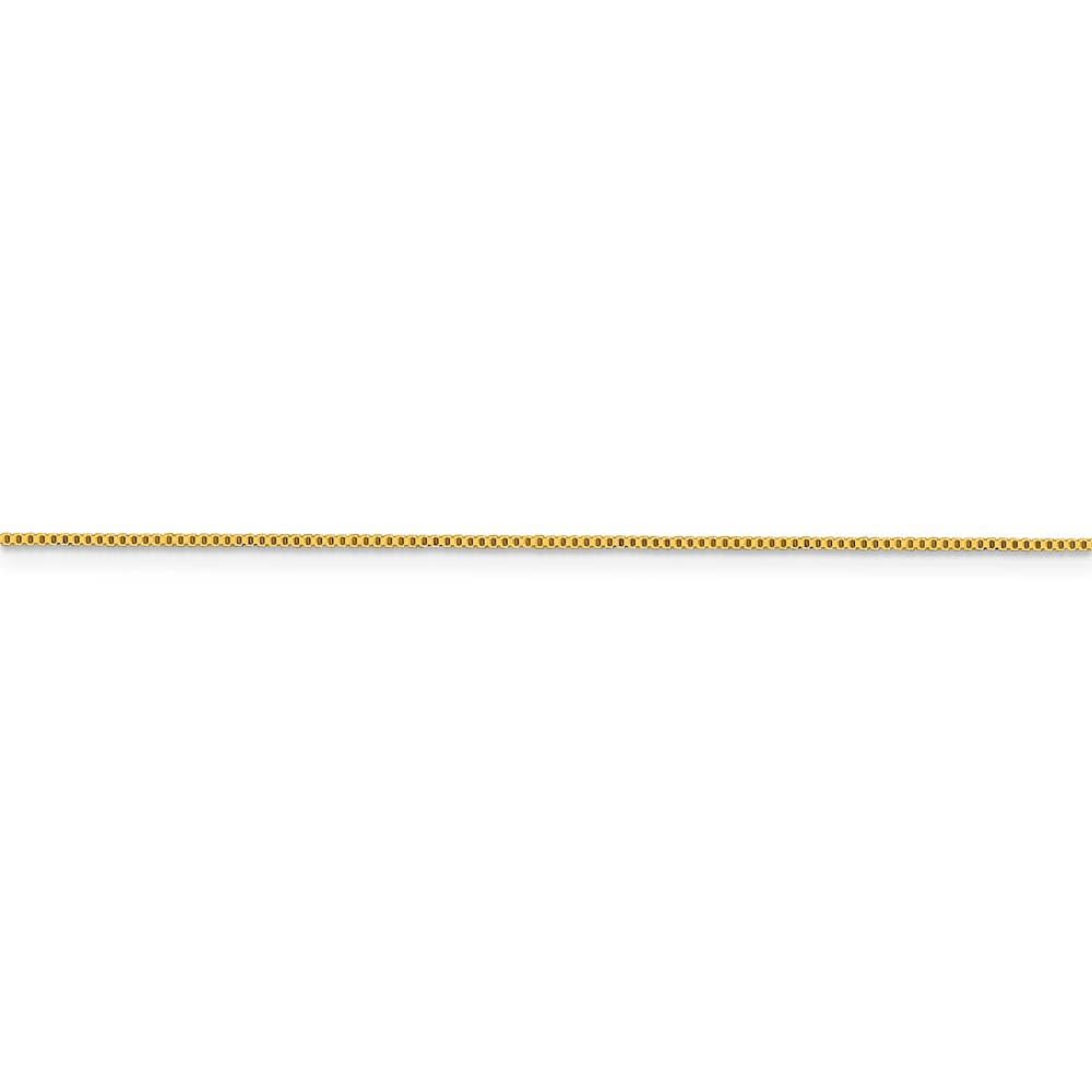 The Black Bow 0.8mm Yellow Gold Tone Plated Sterling Silver Solid Box Chain Necklace - Perfect for Everyday Wear & Special Occasions