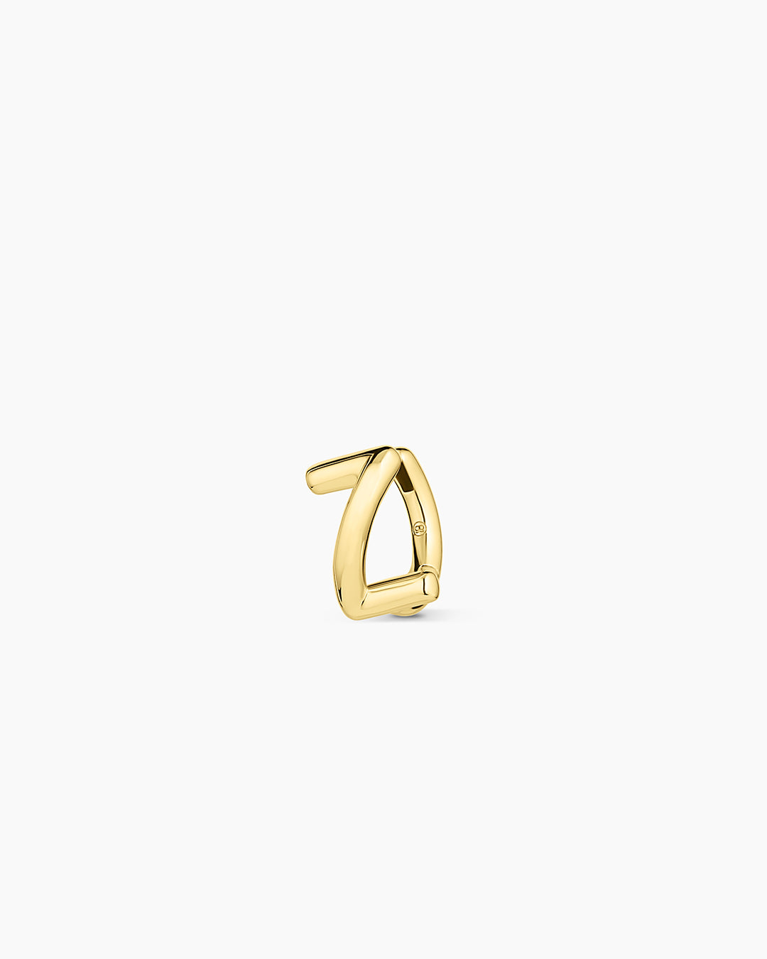 Alphabet Single Huggie Earrings - Gold Plated Initial Letter Studs for Women - Perfect for Everyday Wear, Gifts & Special Occasions