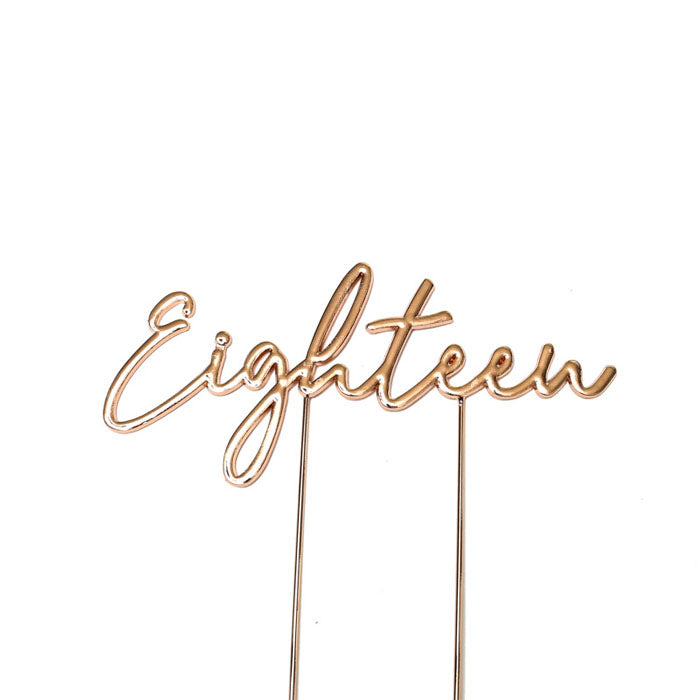 18th Birthday Metal Cake Topper - Elegant Number 18 Cake Decor for Anniversary & Celebration Parties - Perfect for Wedding, Birthday, Graduation Cakes