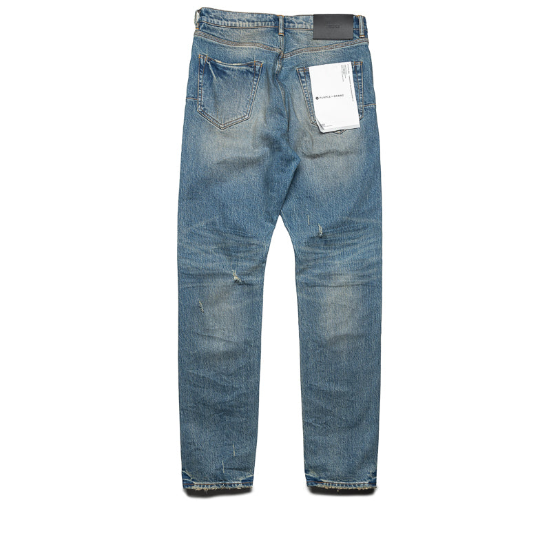 Purple Brand Mid Rise Slim Straight Leg Gold Mine Jeans in Mid Indigo - Perfect for Casual Wear, Office Outfits & Everyday Comfort