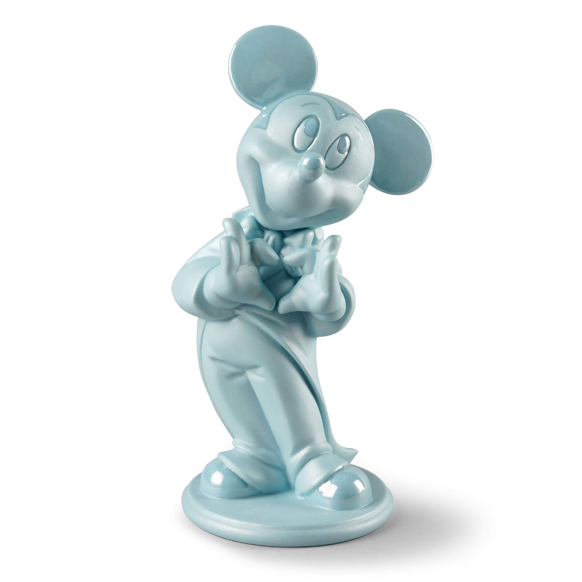 LLADRÓ Mickey Mouse Porcelain Figurine - Blue Disney Collectible for Home Decor & Gift Giving | Perfect for Disney Fans, Collectors & Special Occasions