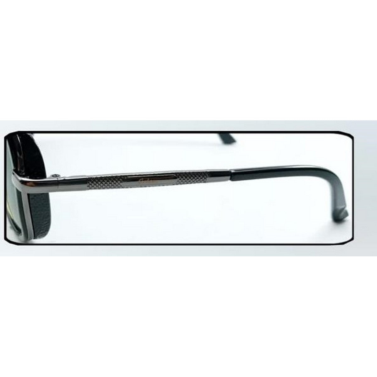 Premium Rectangle Metal Sunglasses with G15 Glass Lens - Black Frame & Front for UV Protection | Stylish Unisex Shades for Driving, Outdoor Sports & Fashion Accessories