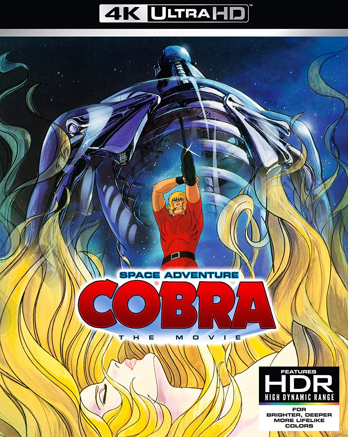 Space Adventure Cobra: The Animated Movie UHD Blu-ray | Classic Anime Sci-Fi Film | Perfect for Anime Collectors & Movie Nights