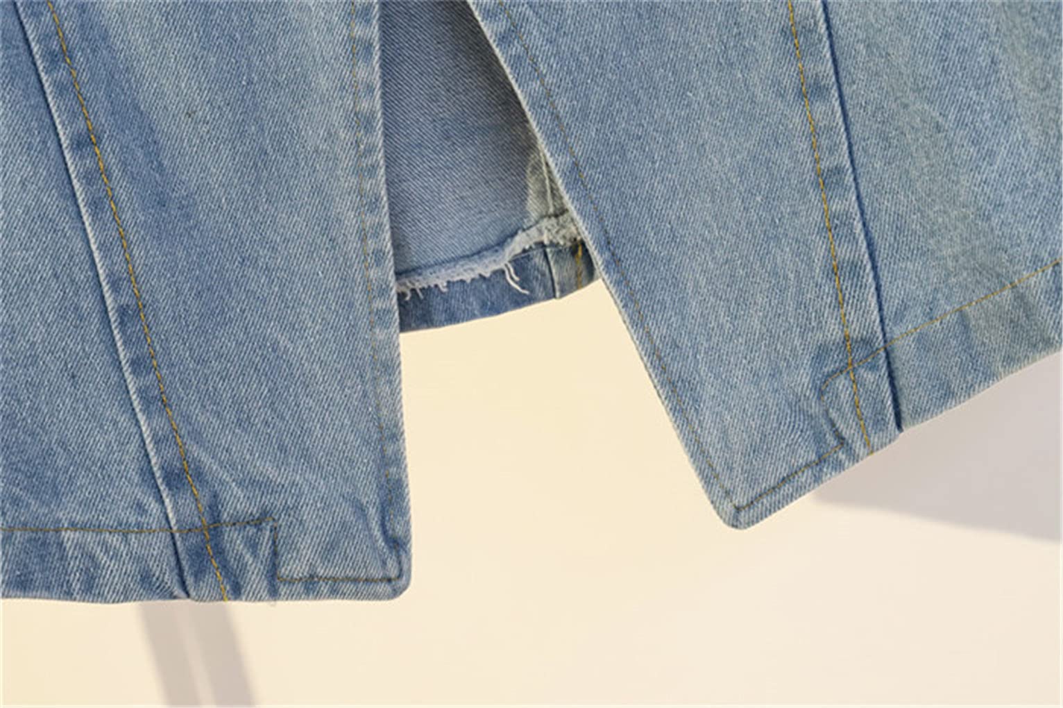 Women's Denim Vest Sleeveless Jacket - Fashionable Jean Waistcoat for Spring & Autumn - Casual Outerwear for Street Style, Layering & Outdoor Activities