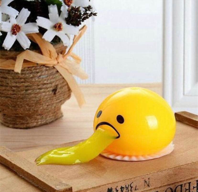 Vomit Egg Squishy Toy - Stress Relief & Sensory Fidget Toy for Kids & Adults - Fun Party Favor, Classroom Reward, Anxiety Relief, and Desk Decor