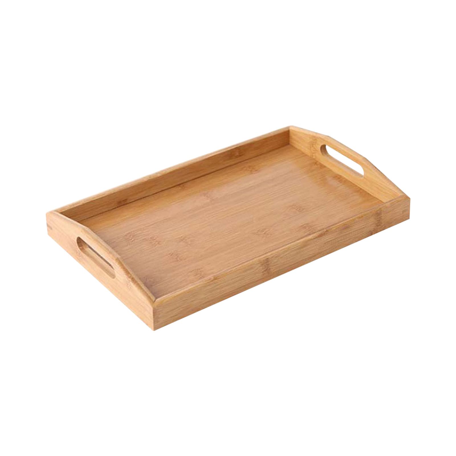 Eco-Friendly Bamboo Serving Tray for Tea Cups, Bread & BBQ - Perfect for Home, Hotel & Restaurant Use - Durable Wooden Tea Tray DW2