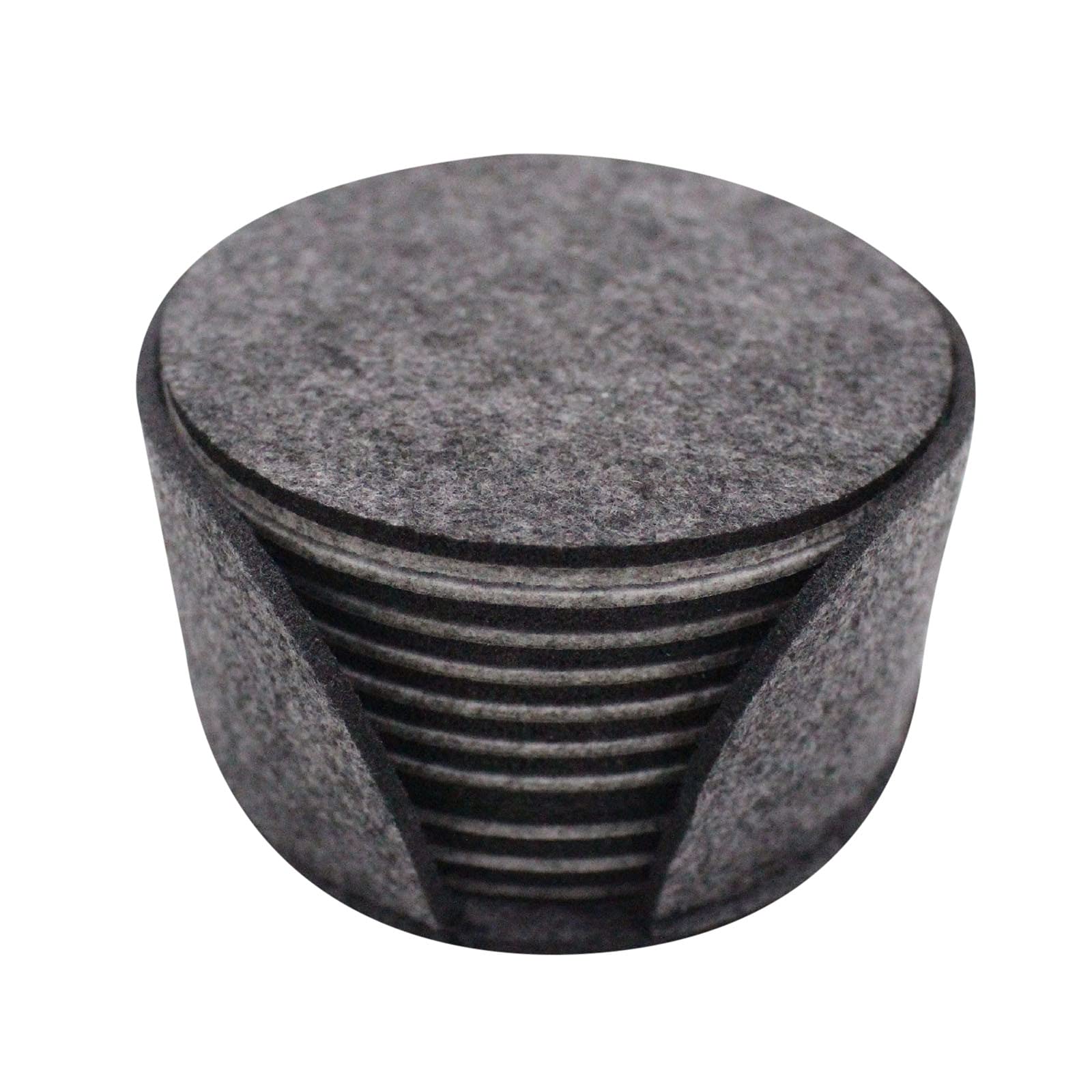 10-Pack Round Glass Coasters with Storage Box - Non-Slip Drink Mats for Hot/Cold Cups, Mugs, Pots & Tea Sets - Perfect for Dining Table, Coffee Table & Kitchen Use