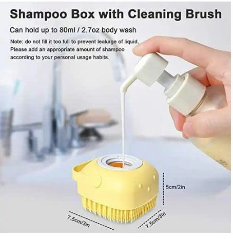 Premium Silicone Body Scrub Brush - Exfoliating Massage Brush for Deep Cleansing, Scalp & Skin Care - Perfect for Shower, Bath, Spa & Hair Washing with Shampoo or Soap