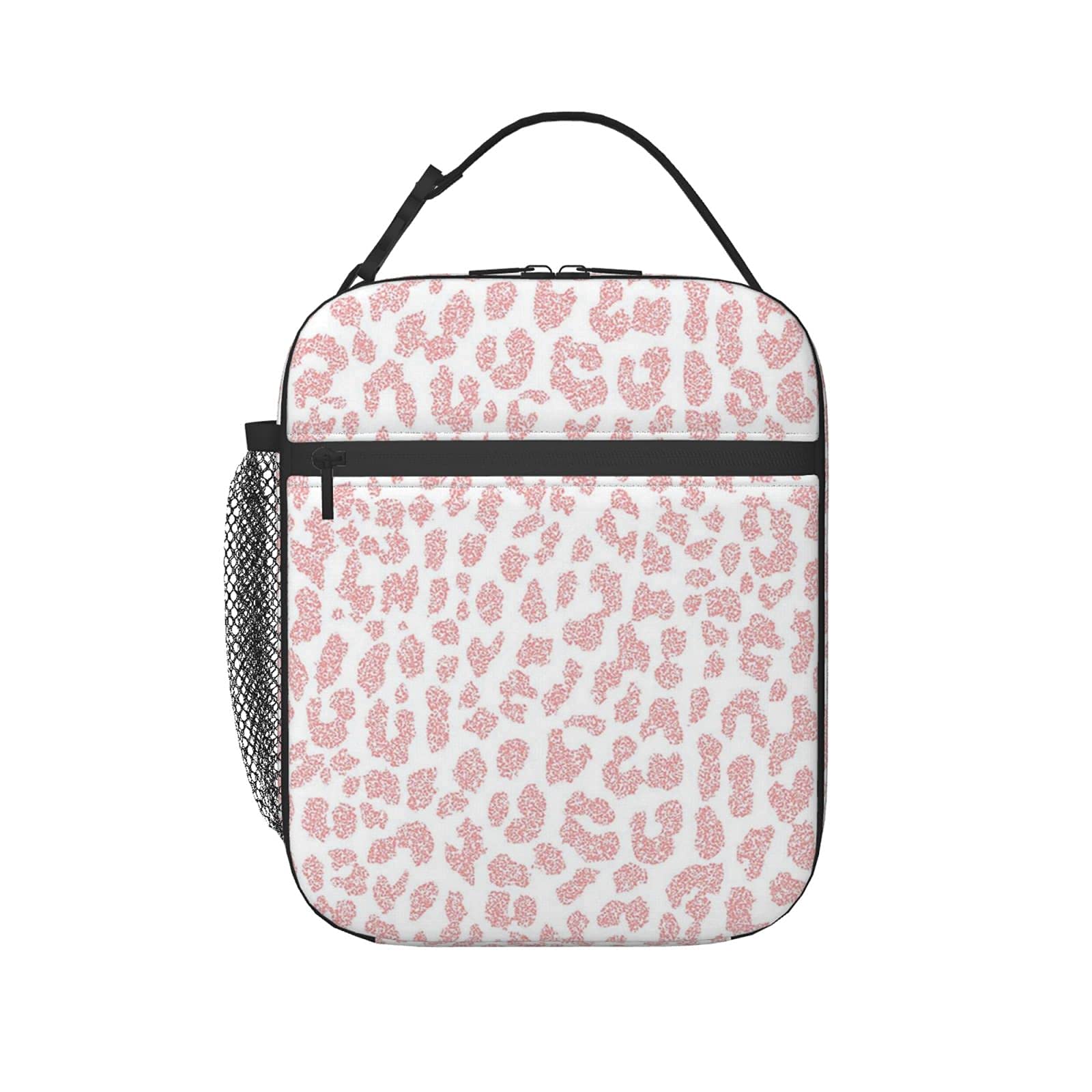 Insulated Leopard Print Lunch Bag for Women & Men - Reusable Tote Lunch Box for Work, School, Picnic & Travel - Leopard Animal Design Thermal Lunch Container for Outdoors