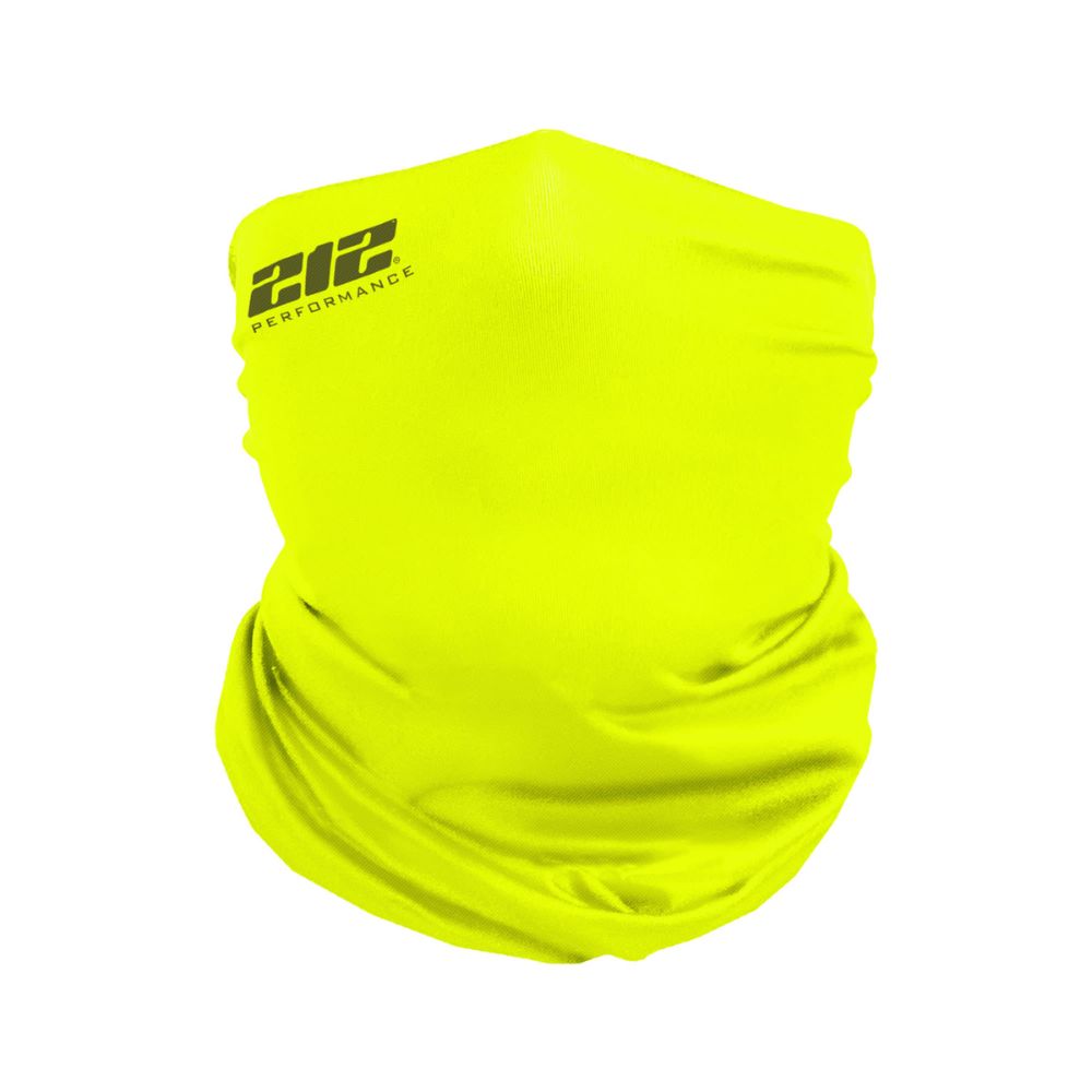 212 Performance FC 88 000 Hi-Viz Yellow Neck Gaiter & Particulate Filter Mask - Breathable Face Cover for Cycling, Construction & Outdoor Work Safety