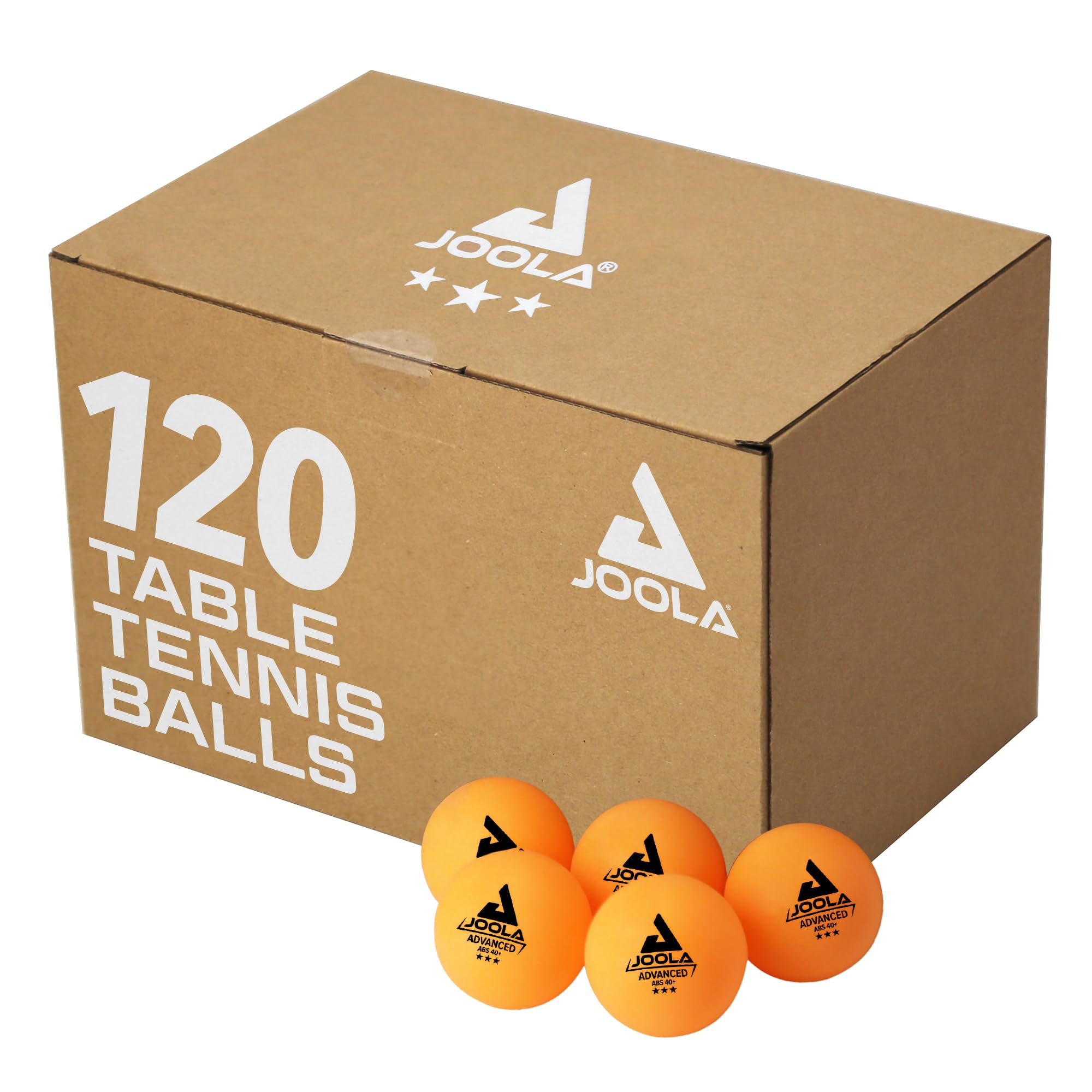 JOOLA Training 3 Star Table Tennis Balls - 40+mm Regulation Size for Competition & Practice - 12/60/120 Pack Bulk Balls - Perfect for Ping Pong Tournaments, Home Play, Cat Toys & Outdoor Games