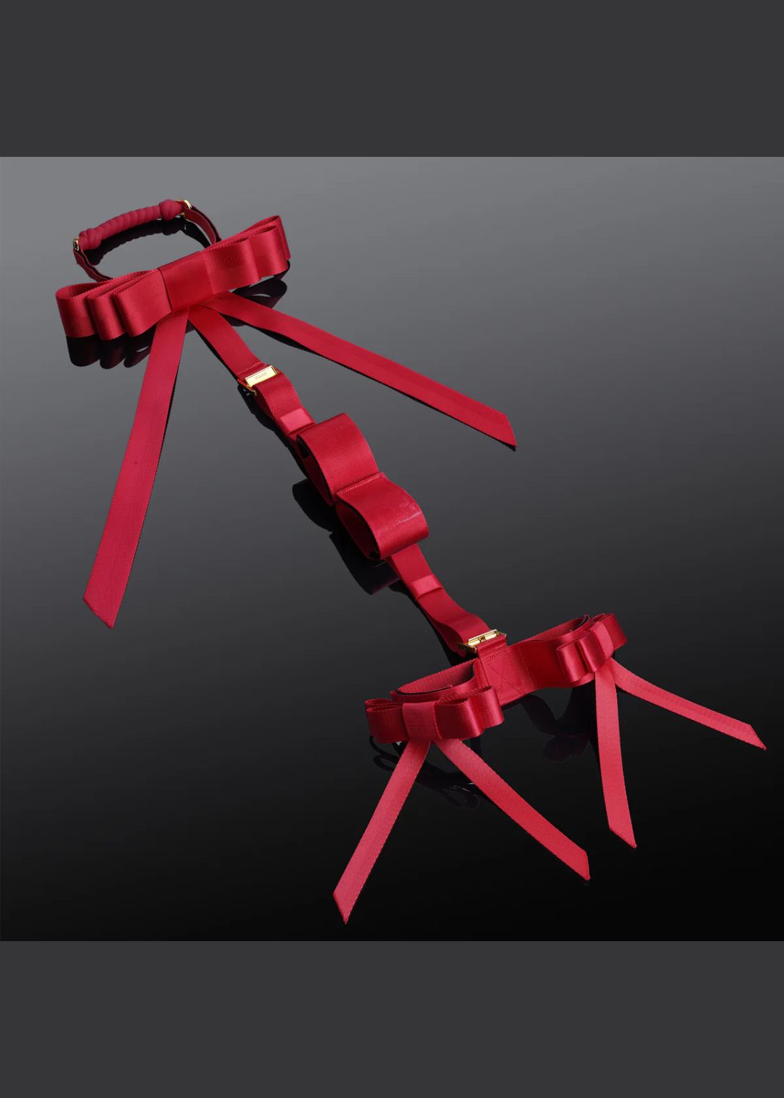 Bowknot Hogtie Restraint - Adjustable Bondage Gear for BDSM, Couples Play & Sensual Exploration - Portable & Easy to Use for Bedroom, Travel & Adult Play