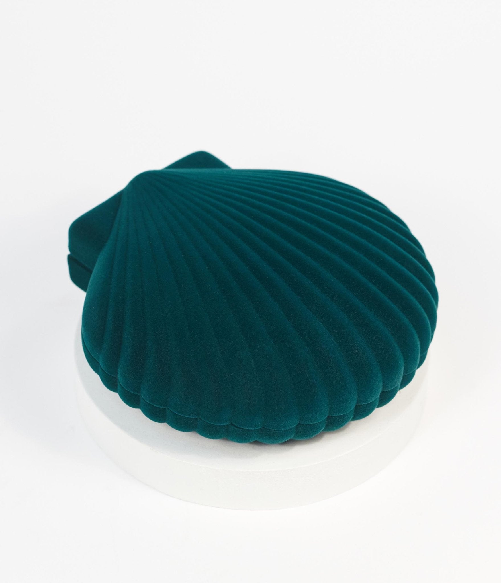 Elegant Green Velvet Seashell Venus Jewelry Box - Perfect for Storing Necklaces, Rings & Earrings - Great Gift for Women & Girls