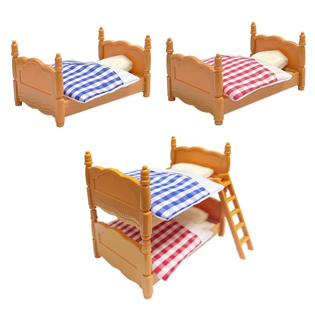 Hamster Bunk Bed for Guinea Pigs - 2 Tier Mini House with Ladder, Small Animal Habitat Furniture for Hamsters, Chinchillas, Squirrels & Sugar Gliders - Perfect for Cage Accessories & Play Areas