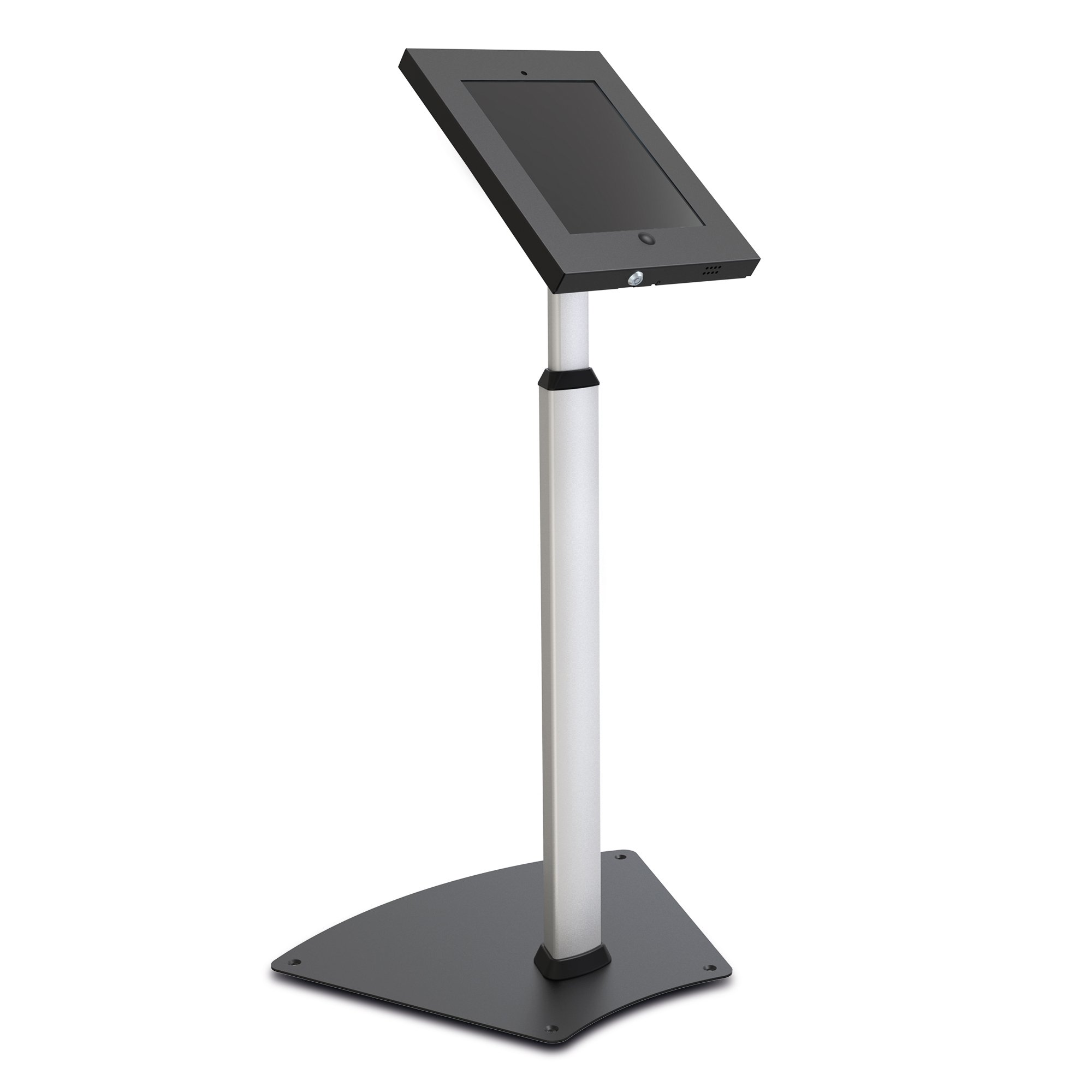 PDS 5620 Adjustable Tablet Stand Holder for Apple iPad 2/3/4 & iPad Air - Black & Silver - Perfect for Desk, Kitchen, Bedroom & Office Use