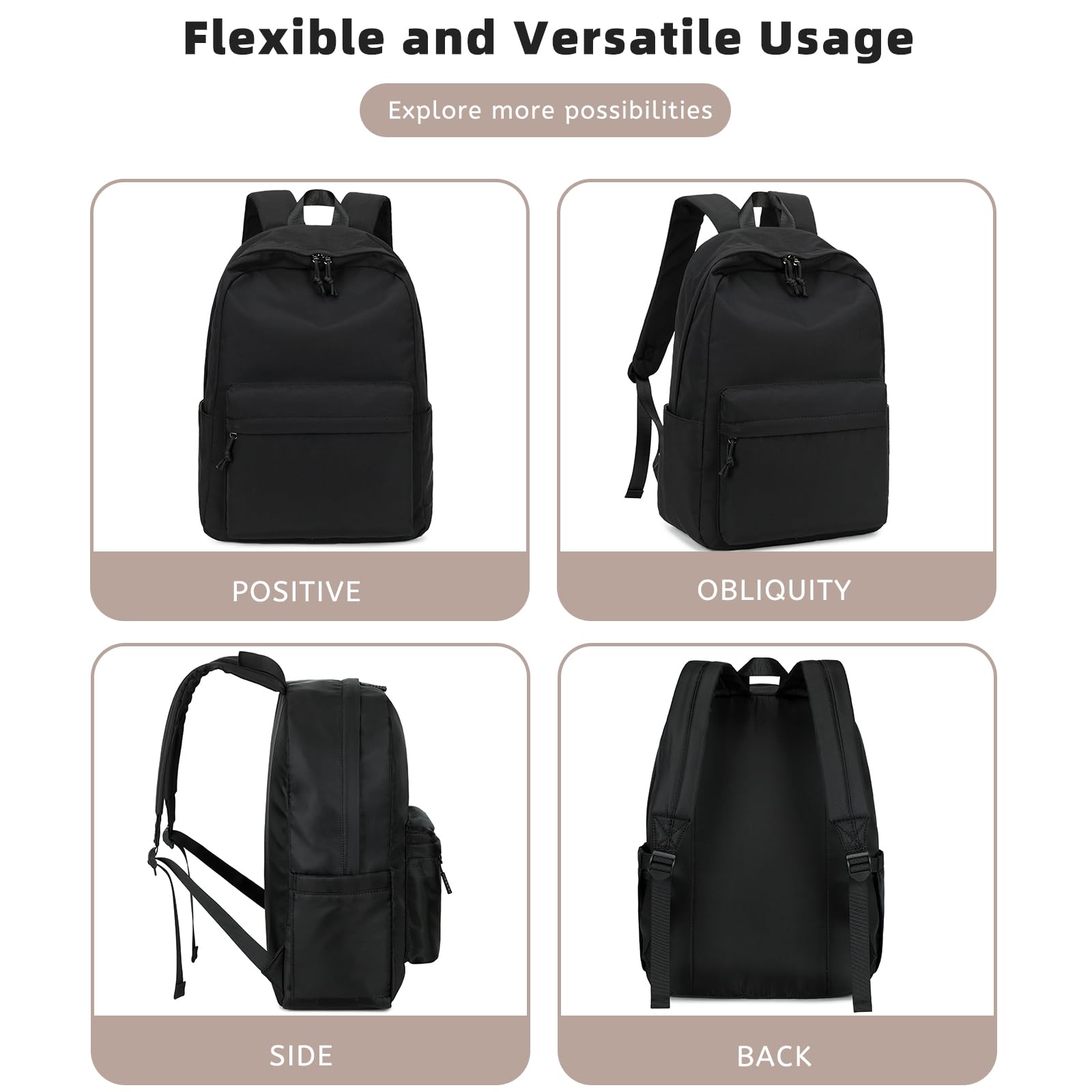 Bluboon Durable School Backpack for Kids & Teens - Lightweight Laptop Bookbag for Girls, Women - Perfect for School, College, Travel & Work Commute