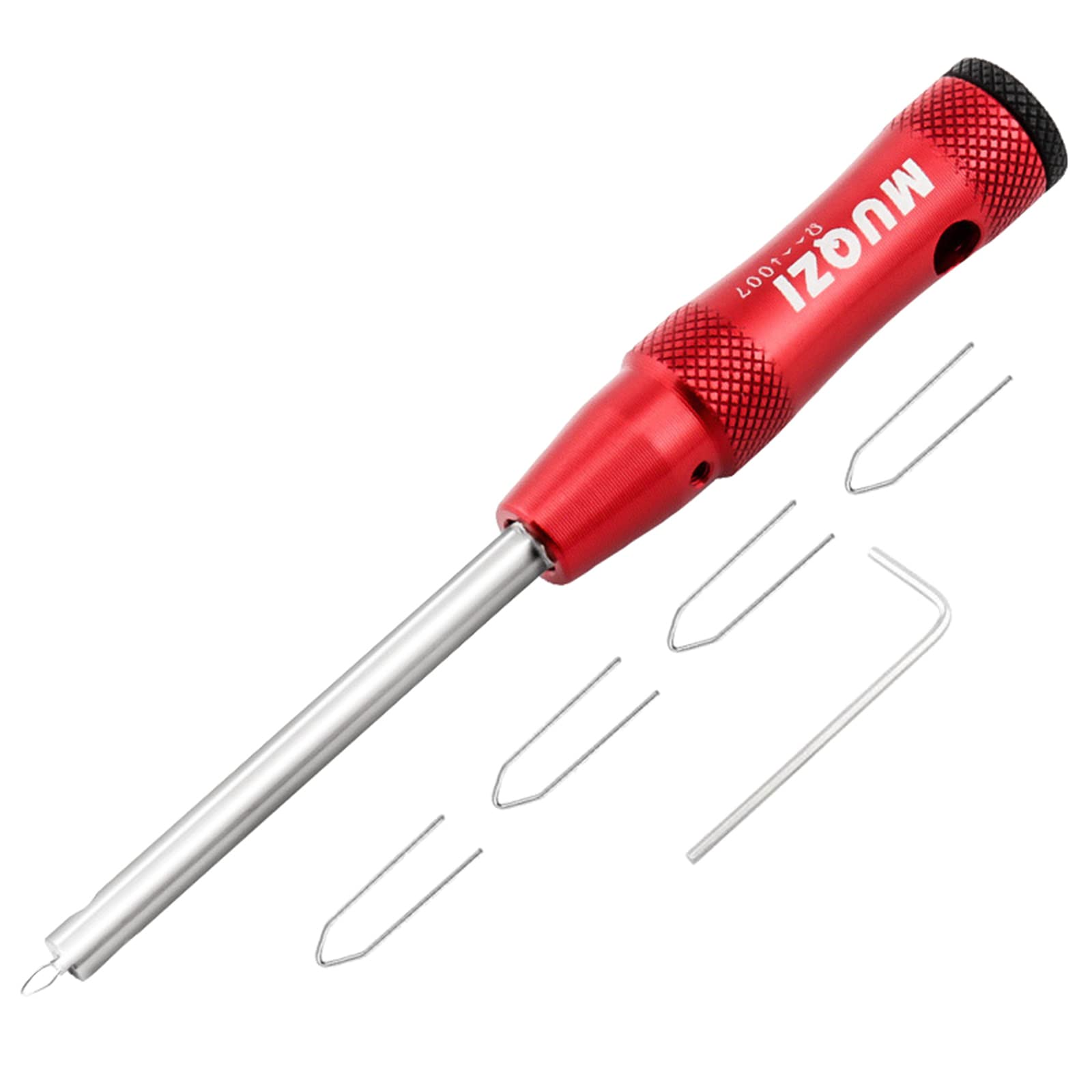 Muloo Bike Mountain & Road Folding Bikes Spoke Nipple Wrench Tool Kit - Professional Maintenance Set for Wheel Spoke Cap Installation & Repair (Red) - Perfect for Bicycle Tune-ups, DIY Repairs & On-the-Go Adjustments